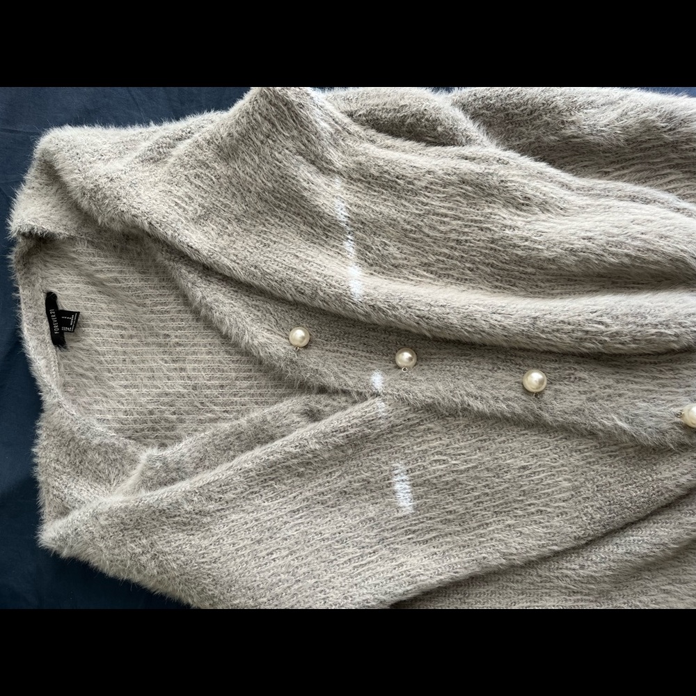 Preppy Girly Pearl Button Cardigan